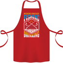 Weekend Fishing Funny Alcohol Beer Cotton Apron 100% Organic Red