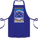 Weekend Fishing Funny Alcohol Beer Cotton Apron 100% Organic Royal Blue