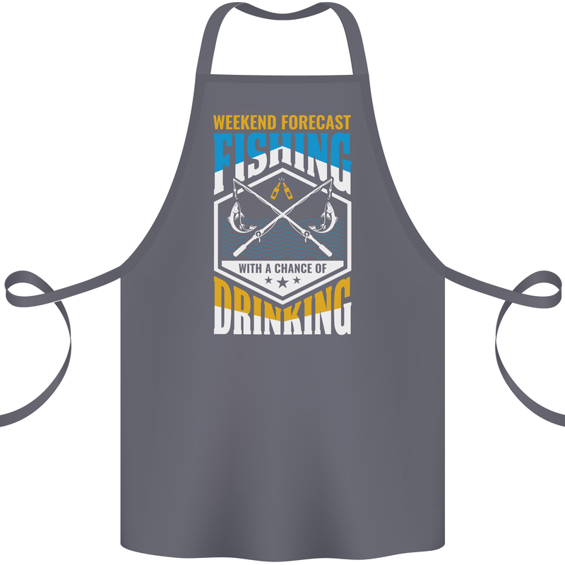 Weekend Fishing Funny Alcohol Beer Cotton Apron 100% Organic Steel