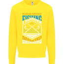 Weekend Fishing Funny Alcohol Beer Kids Sweatshirt Jumper Yellow