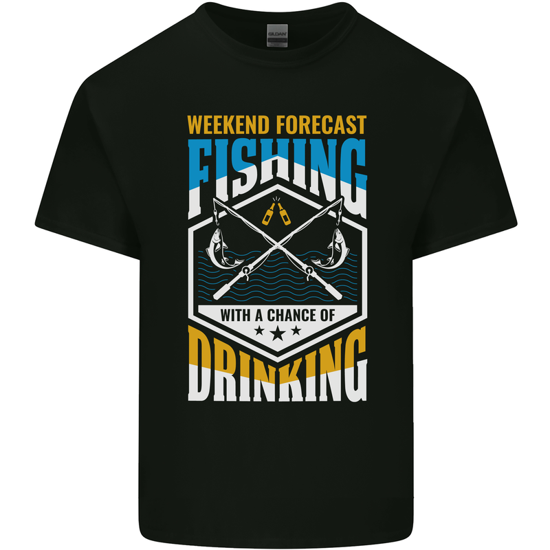 Weekend Fishing Funny Alcohol Beer Kids T-Shirt Childrens Black