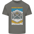 Weekend Fishing Funny Alcohol Beer Kids T-Shirt Childrens Charcoal