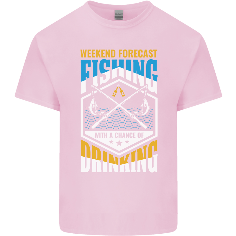 Weekend Fishing Funny Alcohol Beer Kids T-Shirt Childrens Light Pink