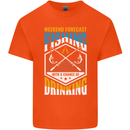 Weekend Fishing Funny Alcohol Beer Kids T-Shirt Childrens Orange