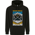 Weekend Fishing Funny Alcohol Beer Mens 80% Cotton Hoodie Black