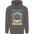 Weekend Fishing Funny Alcohol Beer Mens 80% Cotton Hoodie Charcoal