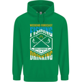 Weekend Fishing Funny Alcohol Beer Mens 80% Cotton Hoodie Irish Green