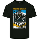 Weekend Fishing Funny Alcohol Beer Mens Cotton T-Shirt Tee Top Black