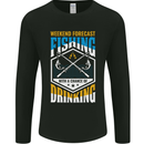 Weekend Fishing Funny Alcohol Beer Mens Long Sleeve T-Shirt Black