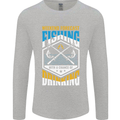 Weekend Fishing Funny Alcohol Beer Mens Long Sleeve T-Shirt Sports Grey