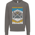 Weekend Fishing Funny Alcohol Beer Mens Sweatshirt Jumper Charcoal