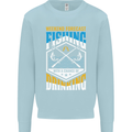 Weekend Fishing Funny Alcohol Beer Mens Sweatshirt Jumper Light Blue
