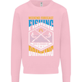 Weekend Fishing Funny Alcohol Beer Mens Sweatshirt Jumper Light Pink