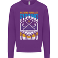 Weekend Fishing Funny Alcohol Beer Mens Sweatshirt Jumper Purple