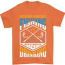 Weekend Fishing Funny Alcohol Beer Mens T-Shirt Cotton Gildan Orange