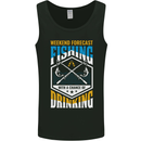 Weekend Fishing Funny Alcohol Beer Mens Vest Tank Top Black