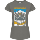 Weekend Fishing Funny Alcohol Beer Womens Petite Cut T-Shirt Charcoal
