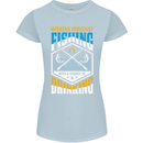 Weekend Fishing Funny Alcohol Beer Womens Petite Cut T-Shirt Light Blue