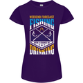 Weekend Fishing Funny Alcohol Beer Womens Petite Cut T-Shirt Purple
