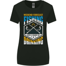 Weekend Fishing Funny Alcohol Beer Womens Wider Cut T-Shirt Black