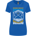 Weekend Fishing Funny Alcohol Beer Womens Wider Cut T-Shirt Royal Blue