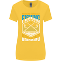 Weekend Fishing Funny Alcohol Beer Womens Wider Cut T-Shirt Yellow
