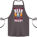 Weekend Forecast Beer Alcohol Rugby Funny Cotton Apron 100% Organic Dark Grey