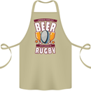 Weekend Forecast Beer Alcohol Rugby Funny Cotton Apron 100% Organic Khaki