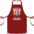 Weekend Forecast Beer Alcohol Rugby Funny Cotton Apron 100% Organic Maroon