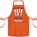 Weekend Forecast Beer Alcohol Rugby Funny Cotton Apron 100% Organic Orange