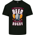 Weekend Forecast Beer Alcohol Rugby Funny Kids T-Shirt Childrens Black