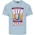 Weekend Forecast Beer Alcohol Rugby Funny Kids T-Shirt Childrens Light Blue