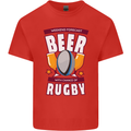 Weekend Forecast Beer Alcohol Rugby Funny Kids T-Shirt Childrens Red