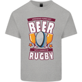 Weekend Forecast Beer Alcohol Rugby Funny Kids T-Shirt Childrens Sports Grey