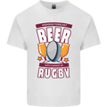 Weekend Forecast Beer Alcohol Rugby Funny Mens Cotton T-Shirt Tee Top White