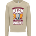 Weekend Forecast Beer Alcohol Rugby Funny Mens Sweatshirt Jumper Sand
