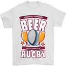 Weekend Forecast Beer Alcohol Rugby Funny Mens T-Shirt Cotton Gildan White