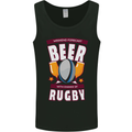 Weekend Forecast Beer Alcohol Rugby Funny Mens Vest Tank Top Black
