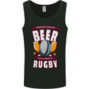 Weekend Forecast Beer Alcohol Rugby Funny Mens Vest Tank Top Black