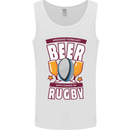 Weekend Forecast Beer Alcohol Rugby Funny Mens Vest Tank Top White