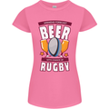 Weekend Forecast Beer Alcohol Rugby Funny Womens Petite Cut T-Shirt Azalea