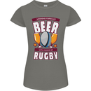 Weekend Forecast Beer Alcohol Rugby Funny Womens Petite Cut T-Shirt Charcoal