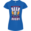 Weekend Forecast Beer Alcohol Rugby Funny Womens Petite Cut T-Shirt Royal Blue