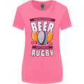Weekend Forecast Beer Alcohol Rugby Funny Womens Wider Cut T-Shirt Azalea