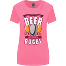 Weekend Forecast Beer Alcohol Rugby Funny Womens Wider Cut T-Shirt Azalea