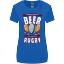 Weekend Forecast Beer Alcohol Rugby Funny Womens Wider Cut T-Shirt Royal Blue