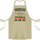 Weekend Forecast Cycling Cyclist Bicycle Cotton Apron 100% Organic Khaki