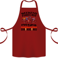 Weekend Forecast Cycling Cyclist Bicycle Cotton Apron 100% Organic Maroon