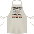 Weekend Forecast Cycling Cyclist Bicycle Cotton Apron 100% Organic Natural