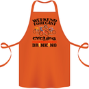 Weekend Forecast Cycling Cyclist Bicycle Cotton Apron 100% Organic Orange